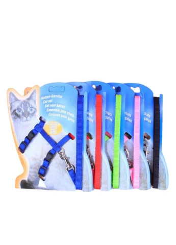 Шлейка с поводком для котят 1 метр Pet Style Зеленая No Brand - (323236395)