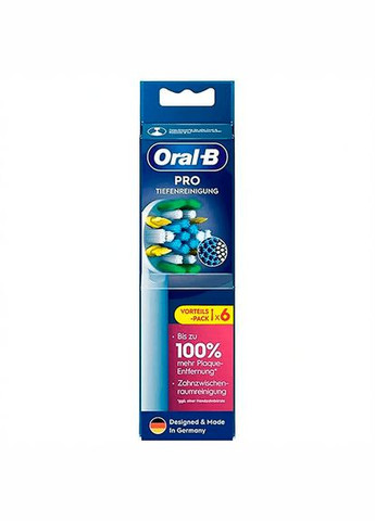 Насадки Tiefenreinigung (Floss Action) для електричних щіток Braun, комплект із 6 штук Oral-B (342113551)