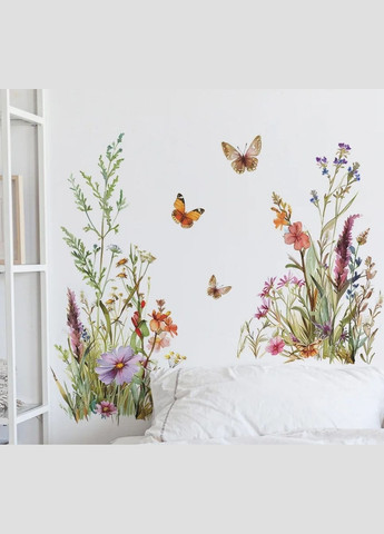 Виниловые наклейки на стену Полевые цветы ( лист 80 х 60 см) Б201-11 BRUP (302899910)