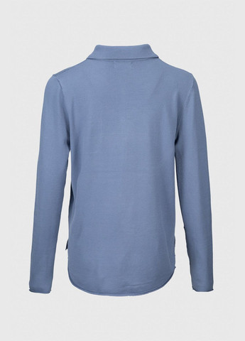 Синяя повседневный рубашка однотонная Accorddream