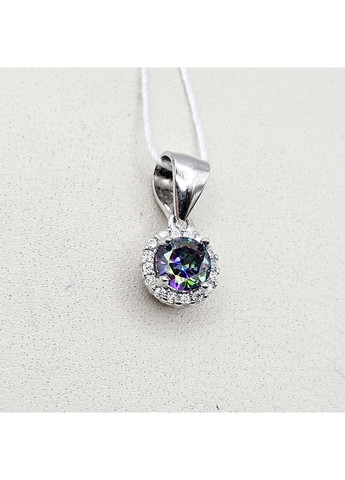 Кулон серебряный с мистик кварцем и кубическим цирконием 0,87 г No Brand (369737093)