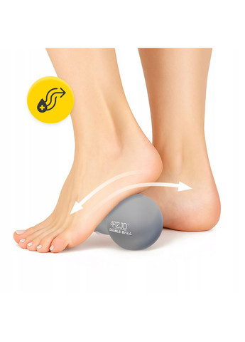 Массажный мяч двойной Lacrosse Double Ball 6.5 x 13.5 см Grey () 4FIZJO P-5907739314345 (346530138)