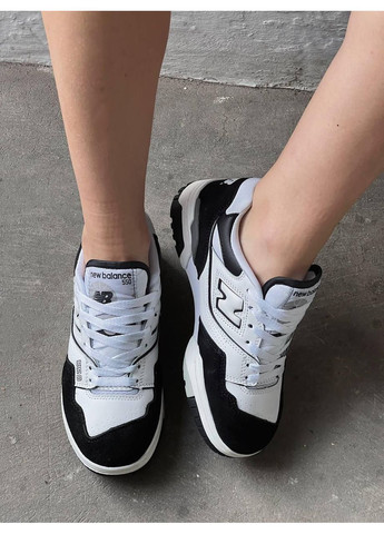 КРОСІВКИ ЖІНОЧІ NEW BALANCE 550 WHITE GREY V3 НЬЮ БЕЛАНС 550 No Brand сірі демісезони (367174849)