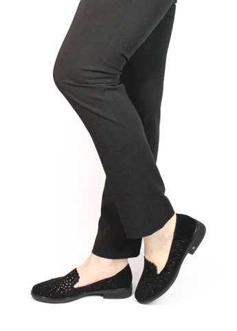 It-Girl Лофери лофери чорний з натуральна замша, — демісезон (300215854)