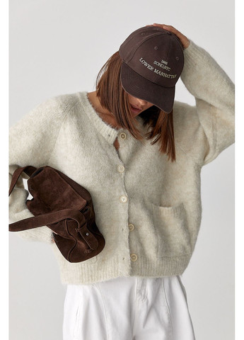 Бежевый зимний кардиган Lurex