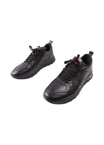 Черные кроссовки мужские черные натуральная кожа Vadrus 541-24DTS