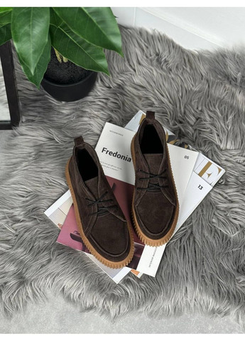 Осенние демисезонные замшевые ботинки Helen из натуральной замши