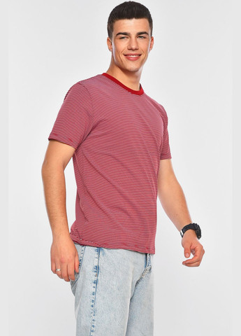 Бордова футболка чоловіча напівбатальна бордового кольору Let's Shop