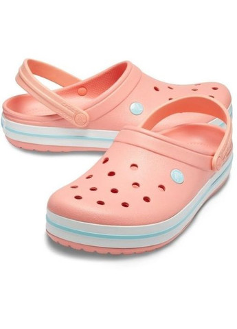 Персиковые сабо crocband clog melon ice blue m4w6-36-23 см 11016-w Crocs