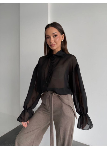 Чорна блуза жіноча оверсайз Style Point