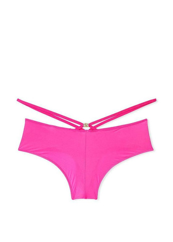 Жіночі трусики LaceTrim Cheeky Panty атласні S рожеві Victoria's Secret (282964809)