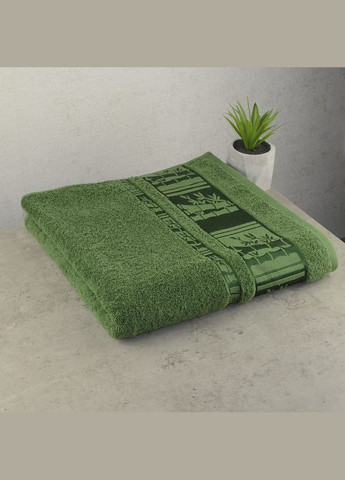 GM Textile набор махровых полотенец производства узбекистан 2шт 50х90см, 70х140см bamboon 450г/м2 () зеленый производство -
