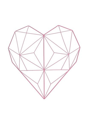 Настенный органайзер Мудборд Сердце металл для декора интерьера и хранения 5 прищепок ProDobro (365441711)