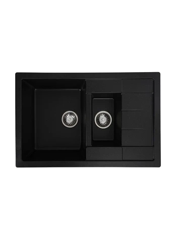 Гранитная мойка для кухни TOSKANA 7850W матовая Черный металлик Valeso (358059540)