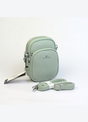 Зелена вертикальна жіноча міні сумочка крос боді для телефону на три відділення Alex&Mia (338182423)