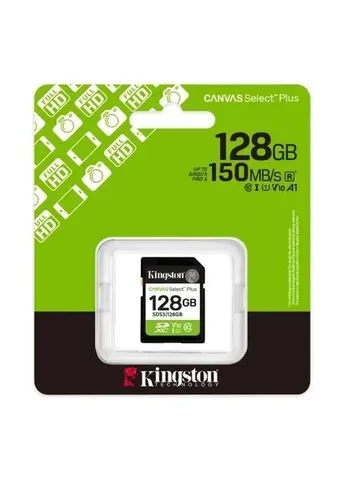 Карта пам'яті SDXC, 128Gb, Canvas Select Plus, Class10 UHS-I U1 V10, до 150 МБ/с (SDS3/128GB) 000-313152 Kingston (409534015)