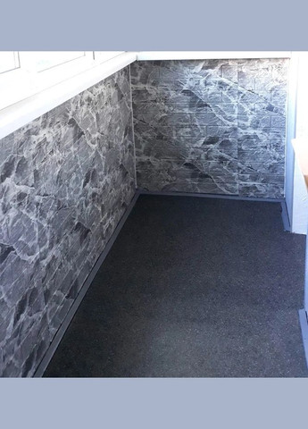 Самоклеющаяся декоративная 3D панель Под кирпич черный мрамор в рулоне 3080х700х3мм 3D Loft (298571916)