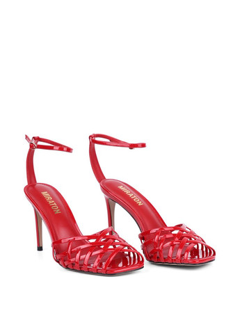 Красные босоножки женские hs2017-17-6 красный лак MIRATON