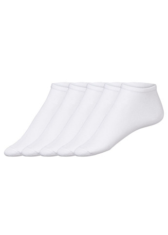 Шкарпетки трикотаж 5 пар короткі для чоловіка LYCRA® 418120 43-46 білий Livergy (293814449)