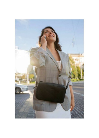 Сумка жіноча шкіряна через плече Dropbag Maxi Crazy horse Чорний BlankNote (302008934)