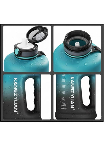 Екологічна синя матова тританова пляшка KANGZYUAN 1800 мл для води No Brand (314709904)