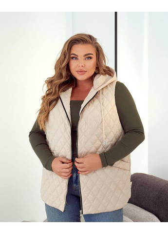 Жилет женский стёганый с капюшоном No Brand (361221229)