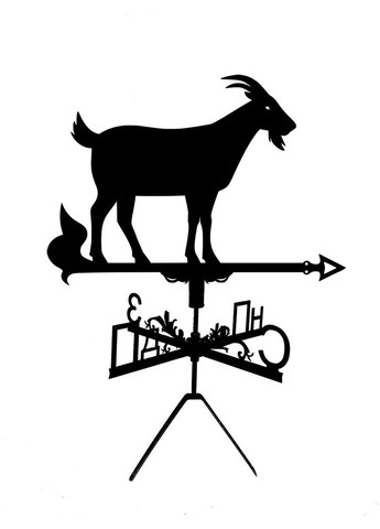 Флюгер на будинок Коза, флюгер на дах з металлу 2 мм. No Brand (368896724)