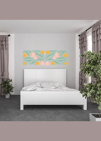 Вінілова інтер'єрна на стіну, шпалери та інші поверхні "Квіткова стіна" з Оракалу Кавун наклейка (316189759)