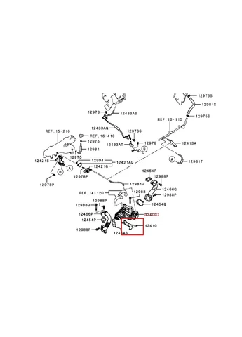 Прокладка клапана EGR OUTL III 2.2D* Mitsubishi (355267463)