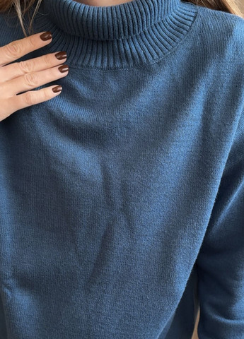 Синій зимовий светр жіночий аквамарин jinjiaxian s-м синій пуловер No Brand