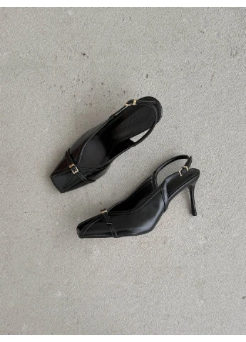 Черные черные босоножки No Brand