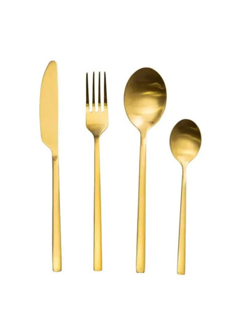 Набір столових приборів на 6 персон 24 предмети столовий набір приборів Золотистий Yiwu (356460309)
