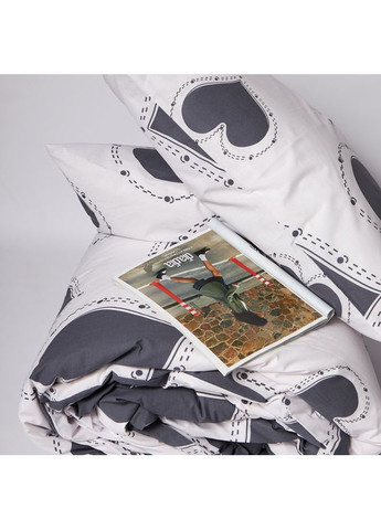 Постільний набір (підковдра 143х210 + 2 наволочки 50х70) Бязь Gold Люкс (MS-890000316) Moon&Star Grey Love (362667875)