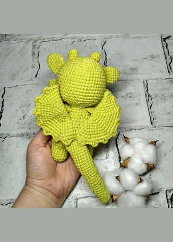 М'яка іграшка в'язана ручної роботи амігурумі Дракончик Беззубік Салатовий No Brand (327367877)
