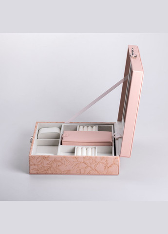 Шкатулка для украшений из эко кожи 2 яруса с замком органайзер для ювелирных изделий HP-5-22P Yiwu (325922795)