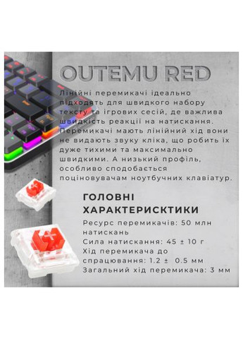 Клавіатура (MK122R) GAMEPRO MK122R Red Swich Low Profile Wireless Dark Gray (357491167)