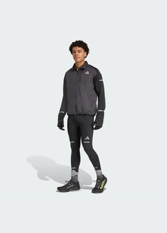 Черная демисезонная куртка adi365 running climawarm adidas