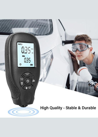 Толщиномер краски цифровой 0-2000 мкм Fe и Nfe Черный (R051219) Icar (349843507)