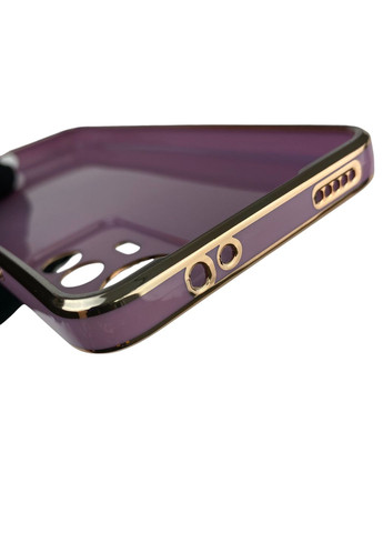 Чохол для 12T з кільцем-підставкою із золотою окантовкою на сяомі 12т чорничний gs1 Xiaomi (366234142)