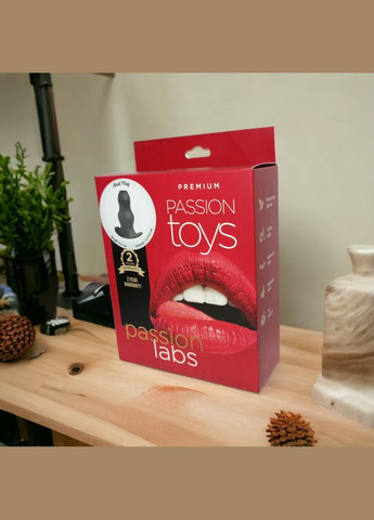 Силіконова анальна пробка з отвором чорна 9.5 см Passion Labs No Brand (307151743)