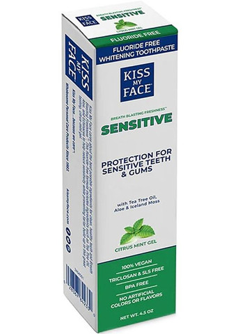 Зубна паста для чутливих ясен і зубів Sensitive Toothpaste with Organic Aloe Vera Gel 127.6g (62553-22146539) Kiss my face (368648874)