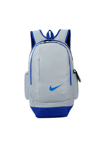 Рюкзак міський сірий з синім логотипом Nike (269254864)