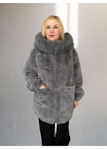 Женская шубка из эко меха с капюшоном и съемной опушкой Value Plus (358655612)