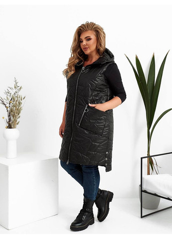Женский жилет прямого кроя черный цвет New Trend (304988945)