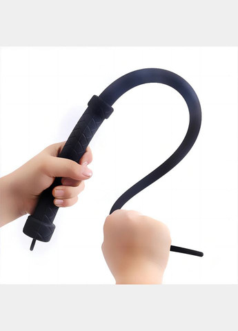 Силиконовый кнут черный для бдсм игр No Brand (341309875)