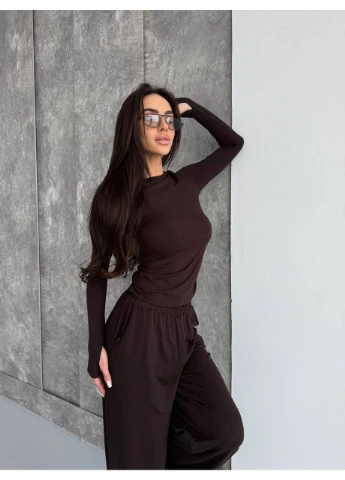 Стильный базовый костюм из вискозы No Brand (388785022)