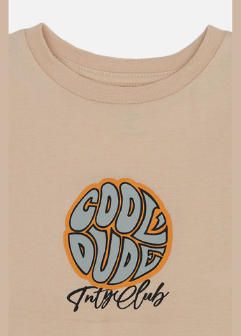 Бежевый летний костюм с шортами для мальчика цвет бежевый цб-00244125 Toontoy