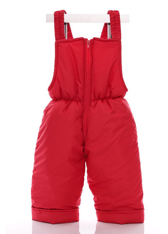 Червоний зимній комбінезон на синтепоні для дівчинки галактика нуль підстібка білий з чорним хутро червоне 86 см (51508) BABYKROHA