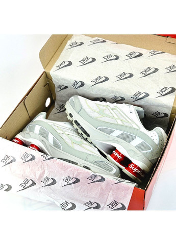 Белые демисезонные кроссовки мужские и женские nike shox ride 2 sp x supreme white | найк шокс райд 2 сп белые No Brand