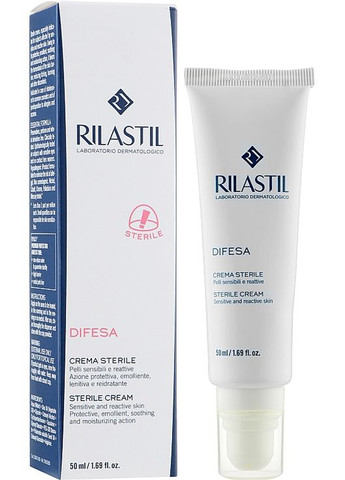 Стерильний крем для чутливої шкіри обличчя, схильної до подразнення Difesa Sterile Cream 50ml (897448-59370) Rilastil (368646303)